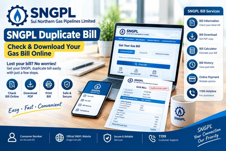 SNGPL Duplicate Bill