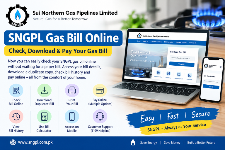 SNGPL Gas Bill Online
