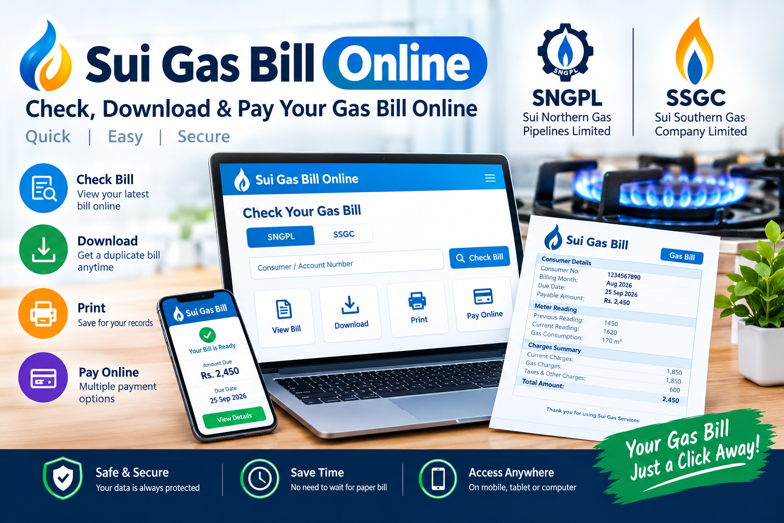 Sui Gas Bill Online